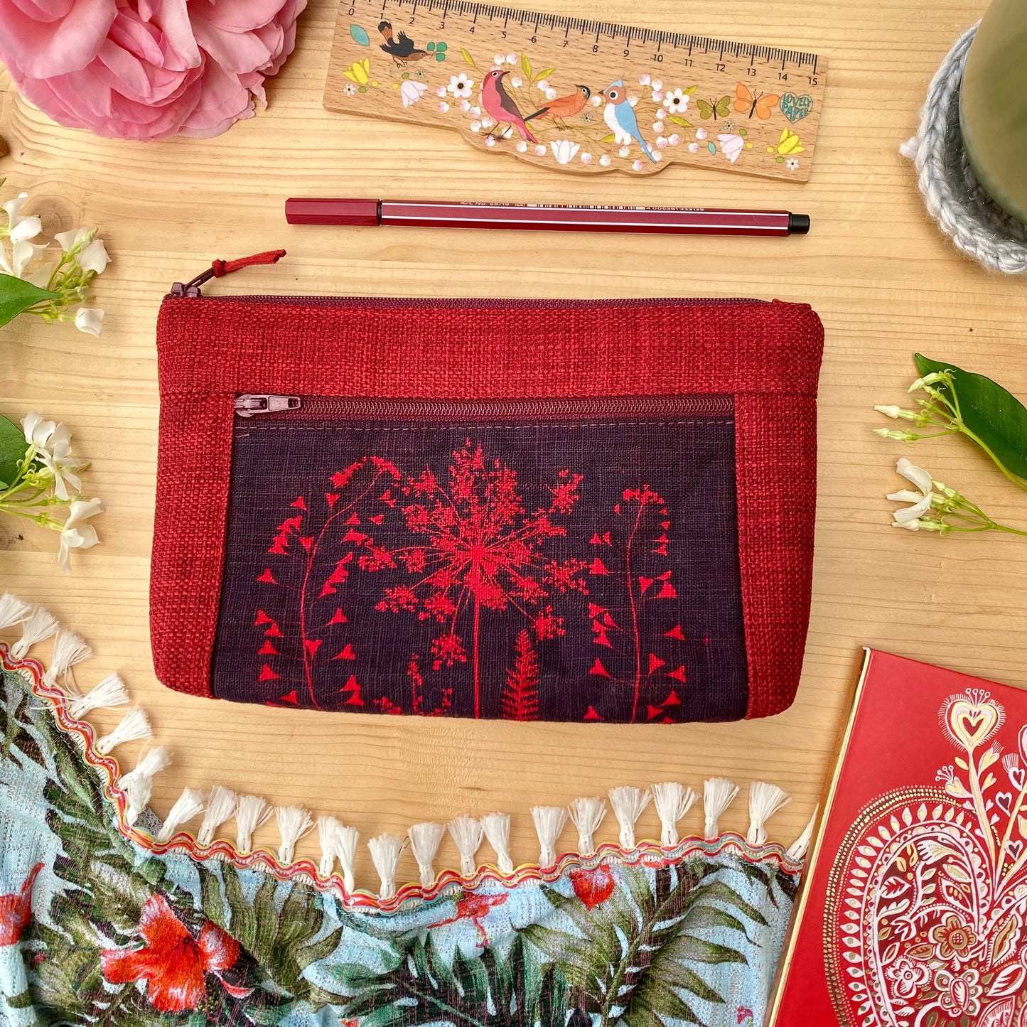 Pochette compartiment zippé rouge, Dernière chance