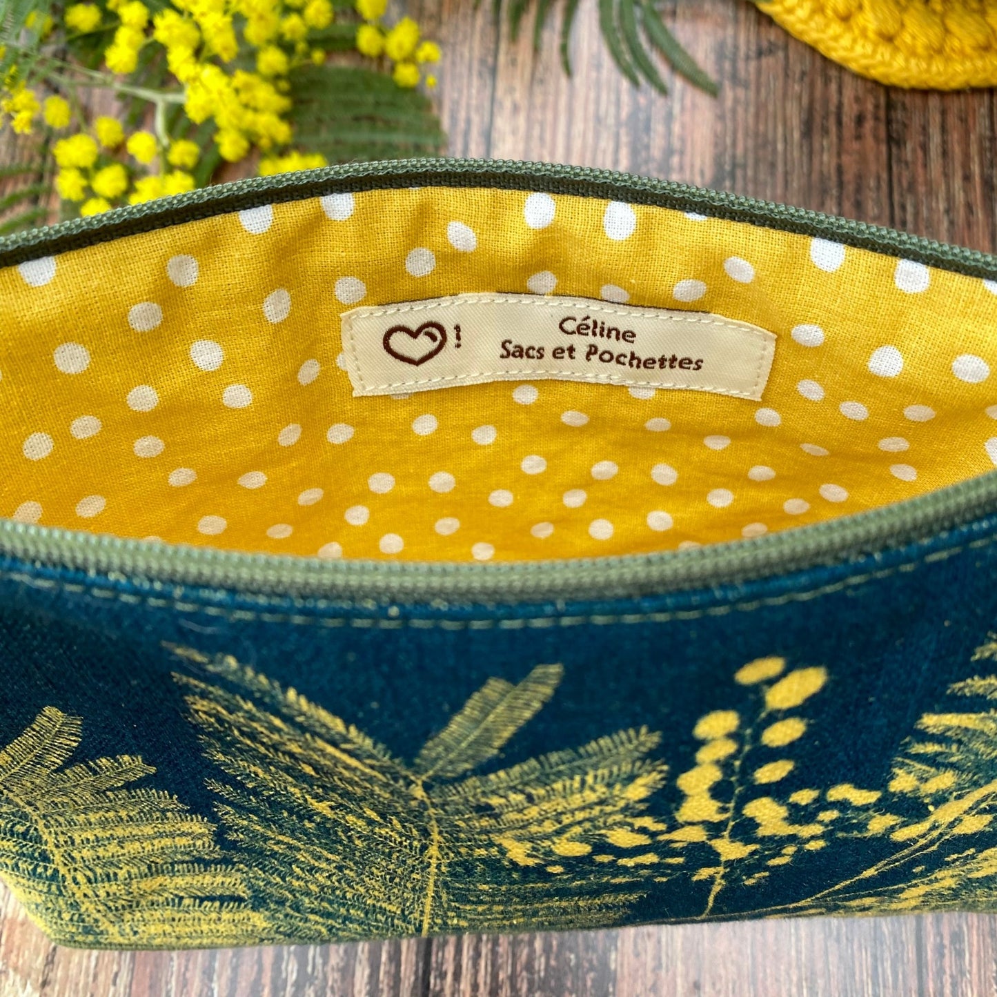 Petite pochette en cyanotype | Fiesta Mimosa