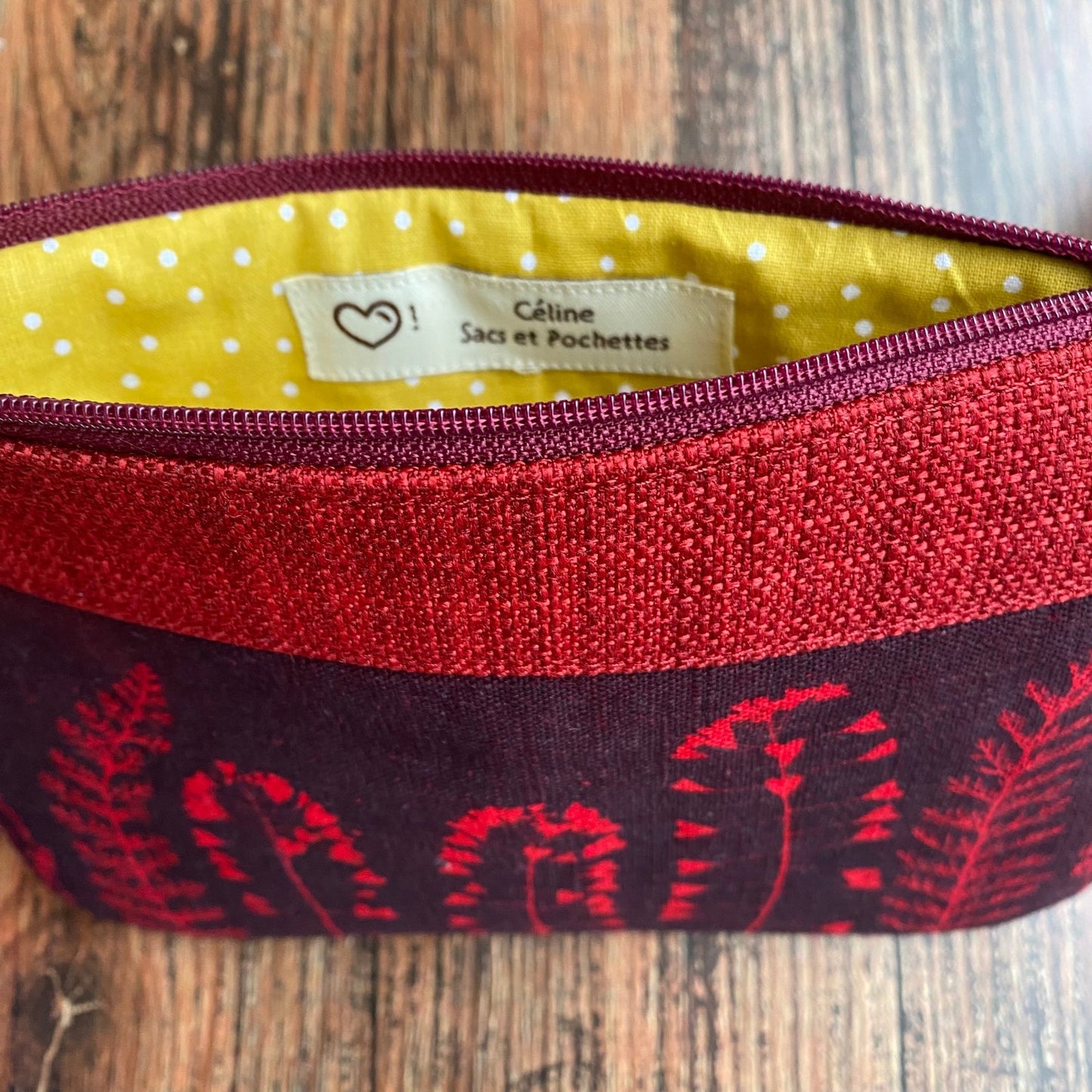 Pochette pour maquillage cyanotype