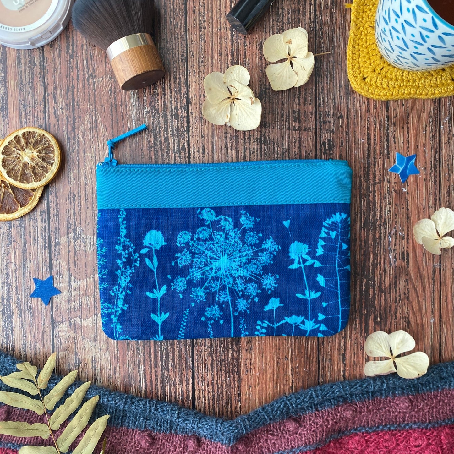 Pochette pour maquillage en tissu fleuri | Belle et Rebelle