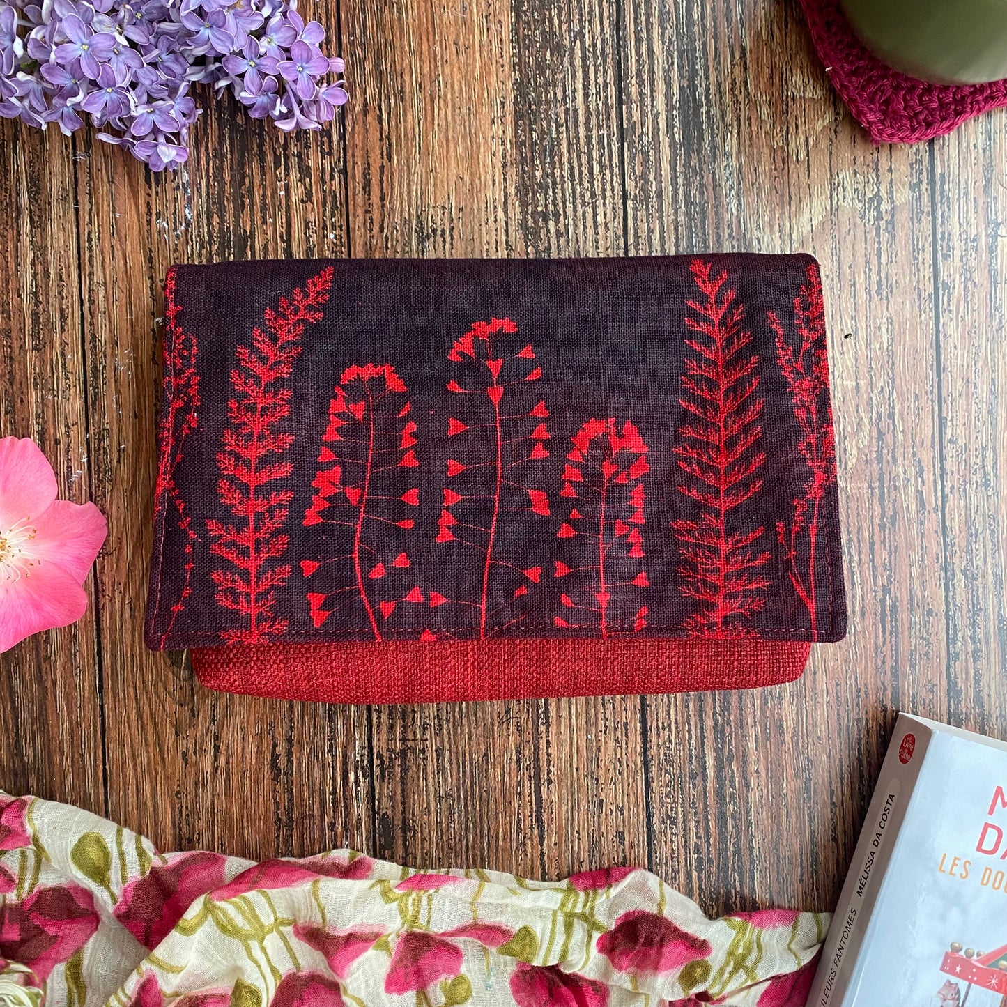Pochette à livre cyanotype