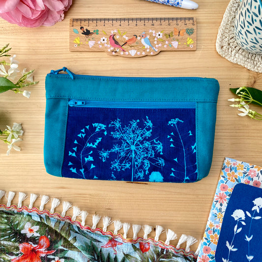 Pochette compartiment zippé turquoise, Dernière chance