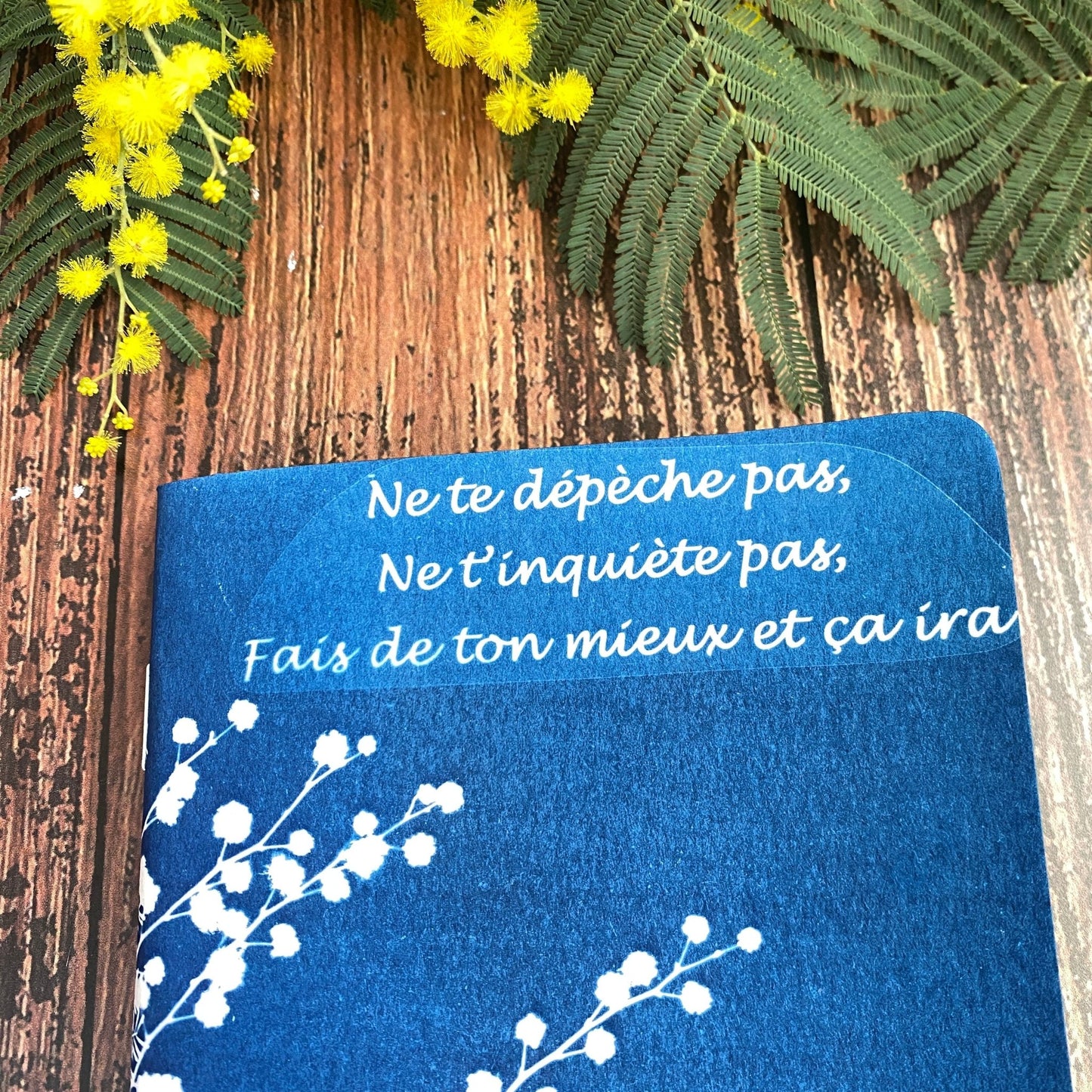 Carnet en cyanotype original imprimé au soleil