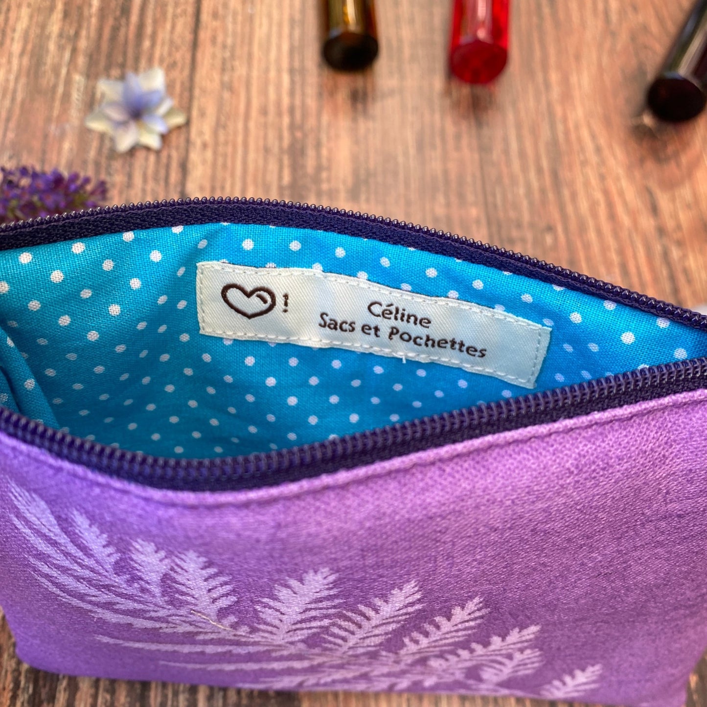 Mini pochette en tissu imprimé au soleil | Mamie Soleil