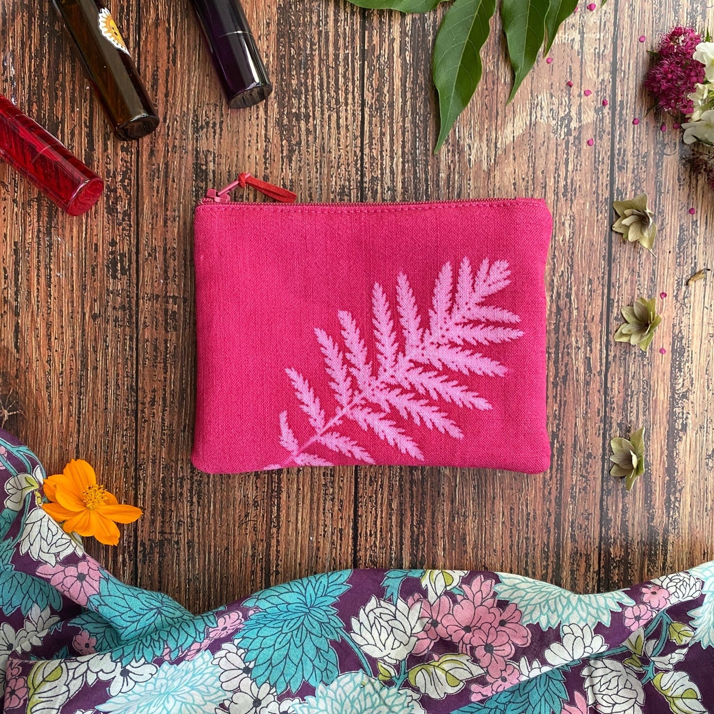 Mini pochette en tissu imprimé au soleil | Mamie Soleil
