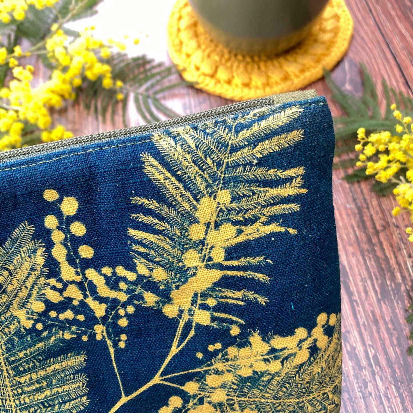 Petite pochette en cyanotype | Fiesta Mimosa